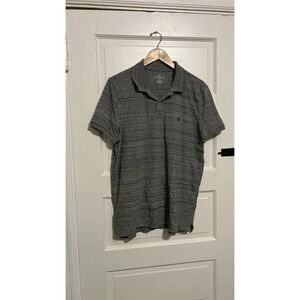 American Eagle Gray Classic Fit Polo L